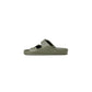 Green Plastic Flat Sandals