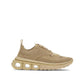 Beige Fabric Athletic Sneakers