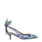 Blue Paillettes High Heel Pumps