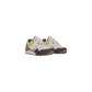 Beige Suede Leather Low Top Sneakers