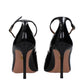 Black Leather High Heel Pumps