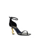 Black Calf Leather Bos Taurus Platform Sandals