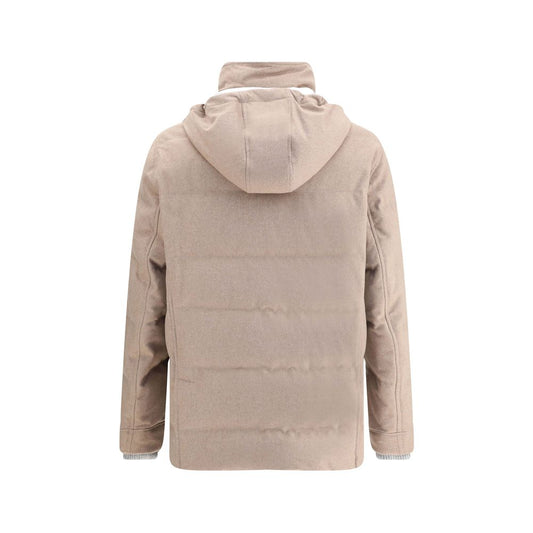 Beige Cashmere Full-Length Jacket