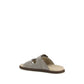 Gray Calf Leather Bos Taurus Flat Sandals