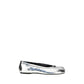 Silver Calf Leather Bos Taurus Ballet Flats