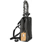 Black Polyurethane Women Mini Backpack