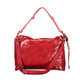 Red Polyurethane Women Handbag