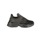 Black Polyurethane Women Sneaker