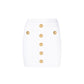 White Polyester Mini Skirt