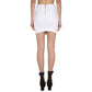 White Polyester Mini Skirt