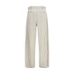 Gray Silk Casual Pants