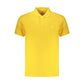 Yellow Cotton Men Polo Shirt
