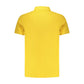 Yellow Cotton Men Polo Shirt