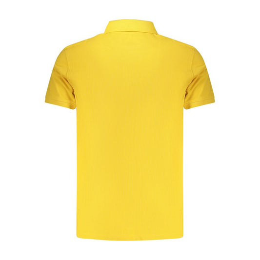 Yellow Cotton Men Polo Shirt