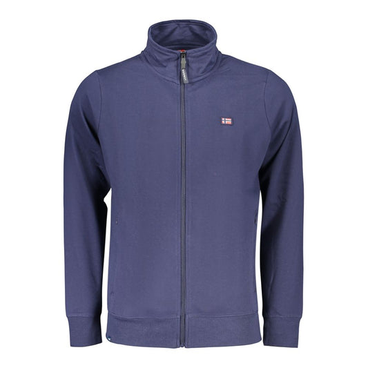 Blue Cotton Men Sweatshirt