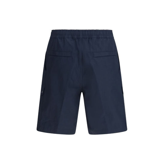 Blue Cotton Bermuda Shorts