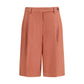 Orange Viscose Bermuda Shorts