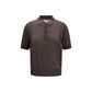 Brown Cashmere Polo Shirt