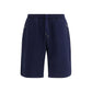 Blue Cotton Bermuda Shorts
