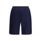 Blue Cotton Bermuda Shorts