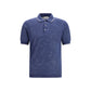Blue Linen Polo Shirt