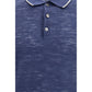 Blue Linen Polo Shirt