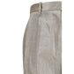 Silver Polyester Casual Pants