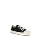 Black Cotton Low Top Sneakers