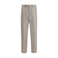 Beige Cotton Dress Pants