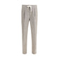 Beige Linen Casual Pants