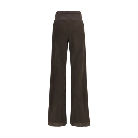 Brown Silk Casual Pants