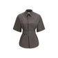 Gray Cotton Shortsleeve Shirt