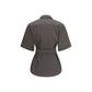 Gray Cotton Shortsleeve Shirt