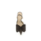 Brown Raffia Platform Pumps