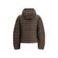 Brown Recycled Polyester Full-Length Jacket