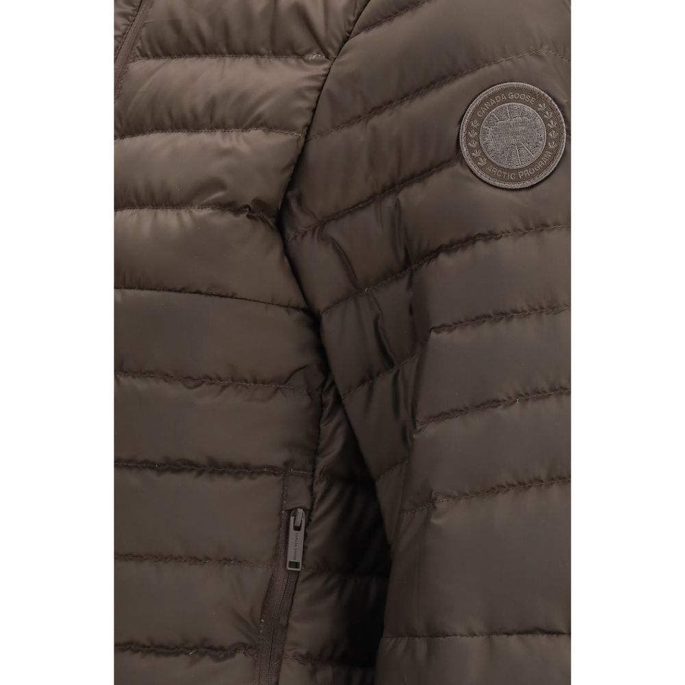 Brown Recycled Polyester Full-Length Jacket
