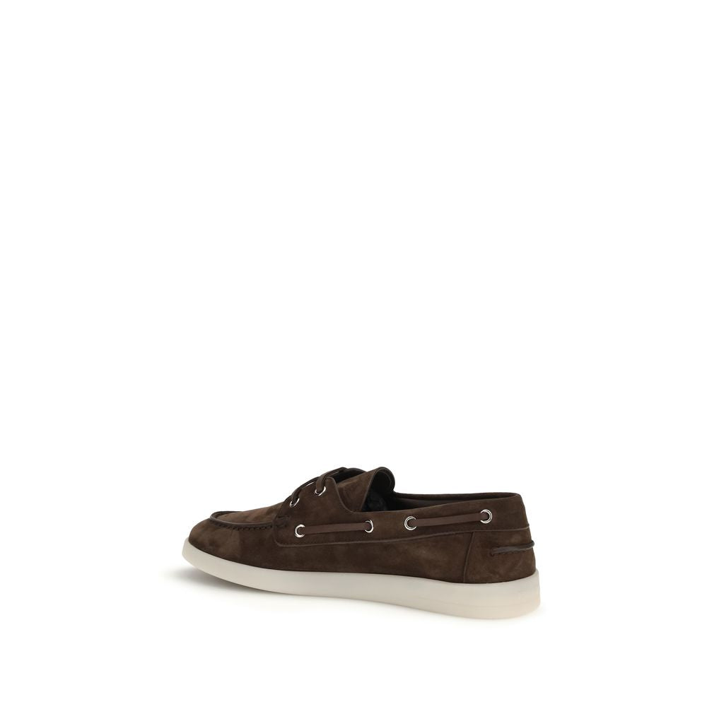 Brown Calf Leather Bos Taurus Slip-On Loafers