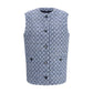 Blue Cotton Sleveless Jacket