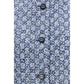 Blue Cotton Sleveless Jacket