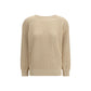 Beige Cotton Sweatshirt
