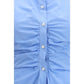 Blue Cotton Casual Dress