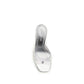 Silver Pvc Stiletto Heel Sandals