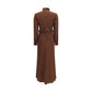 Brown Silk Casual Dress