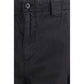 Black Cotton Bermuda Shorts