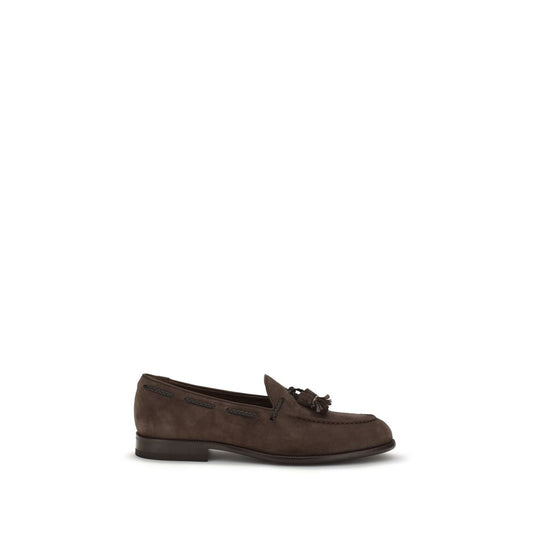 Brown Calf Leather Bos Taurus Slip-On Loafers