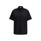 Black Cotton Shortsleeve Shirt
