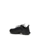 Black Polyester Athletic Sneakers