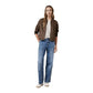 Brown Polyester Bomber