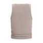 Beige Lyocell Sleeveles T-Shirt