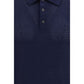 Blue Cotton Polo Shirt